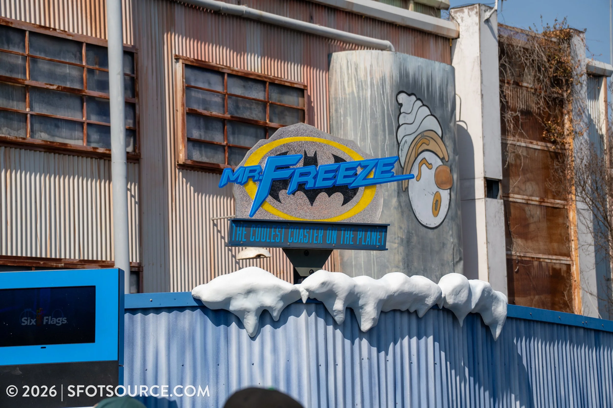 Mr Freeze New Queue Line Six Flags Over Texas 2026