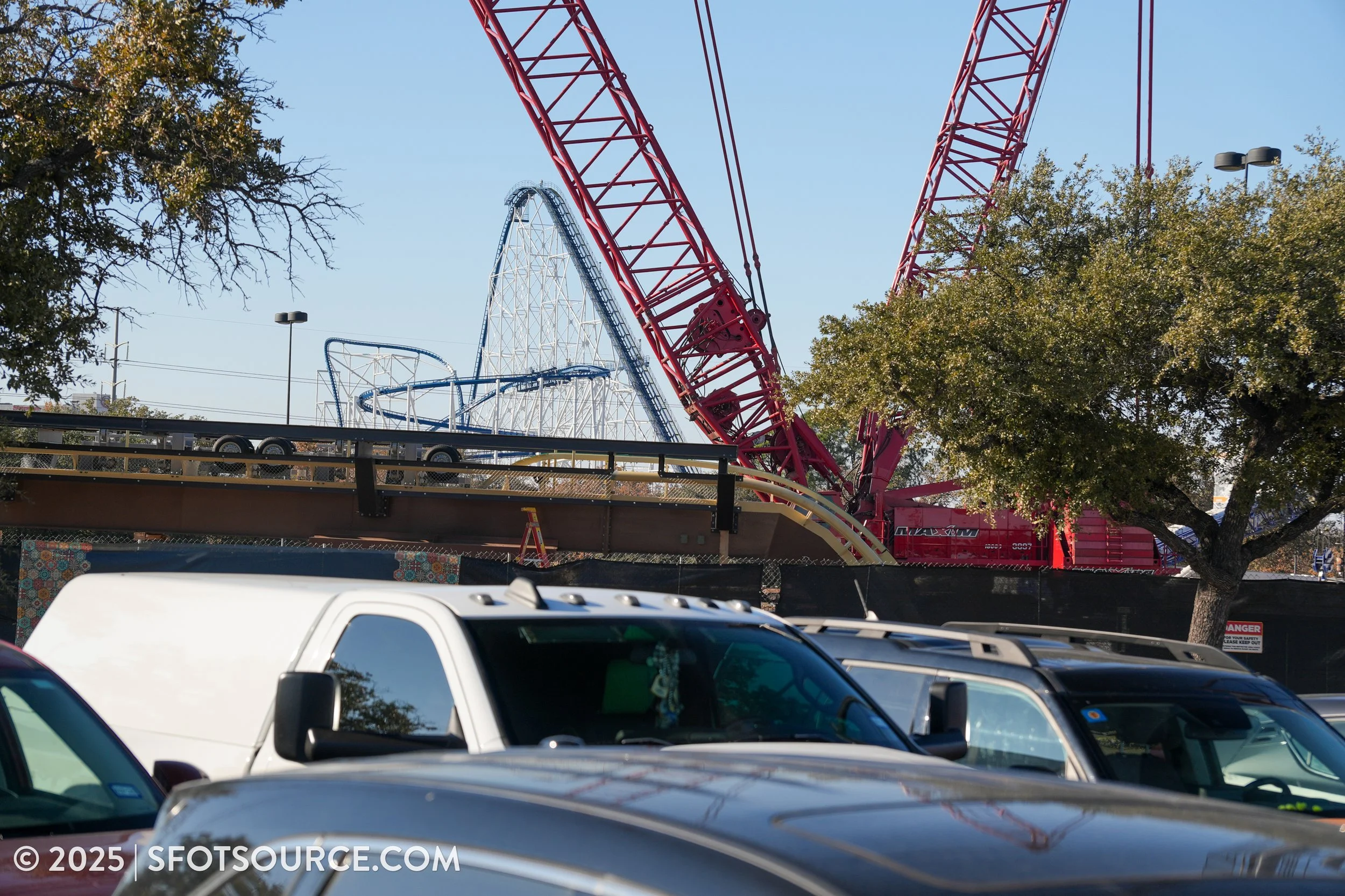 Tormenta Rampaging Run Roller Coaster Construction Six Flags Over Texas