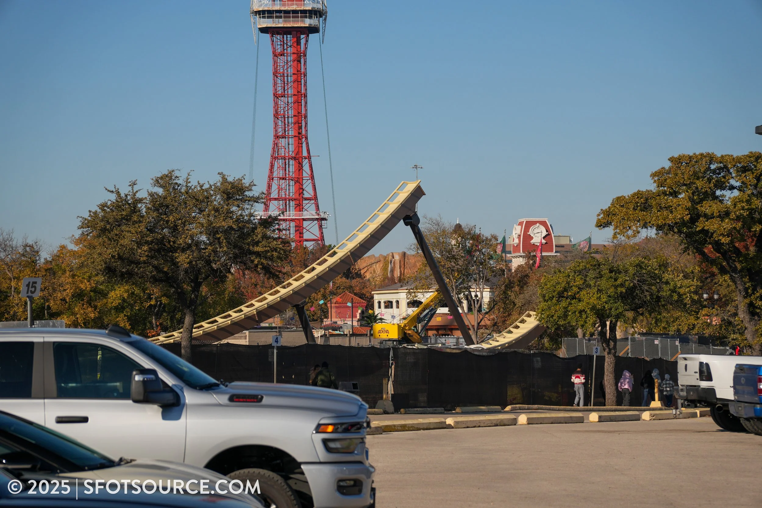 Tormenta Rampaging Run Roller Coaster Construction Six Flags Over Texas