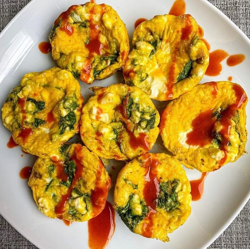 Make your meal prep easier with my egg muffin cups!

My clients know I always preach the importance of a high protein breakfast to help them avoid midday crashes and cravings for sugar! But most people have trouble finding the time to cook balanced m