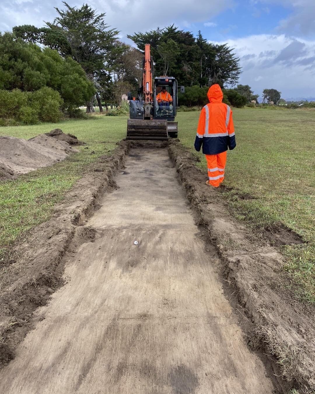 Golf balls, plough lines and, finally, some post holes