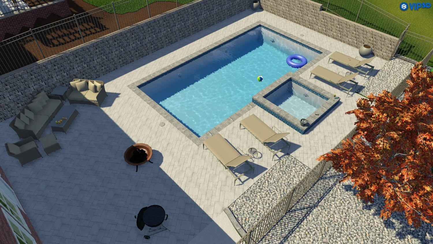 Custom Inground Pool and Spa, Inground Pool Builder