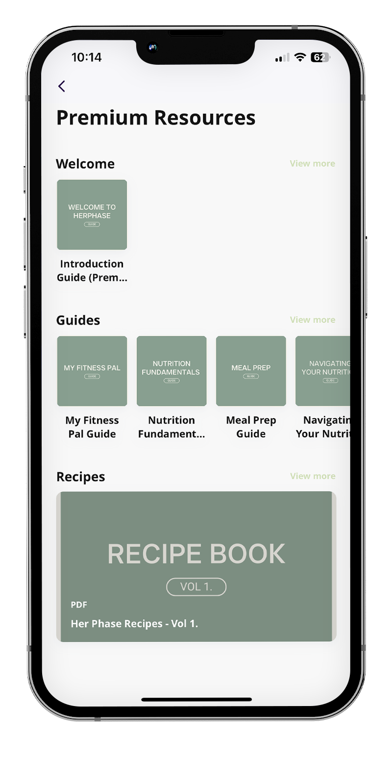 HerPhase Phone Mockup Training App Preview
