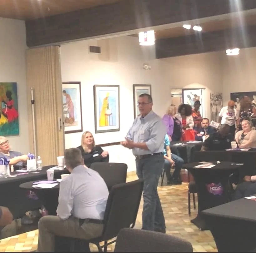 Speaker at the north channel chamber of commerce meeting.