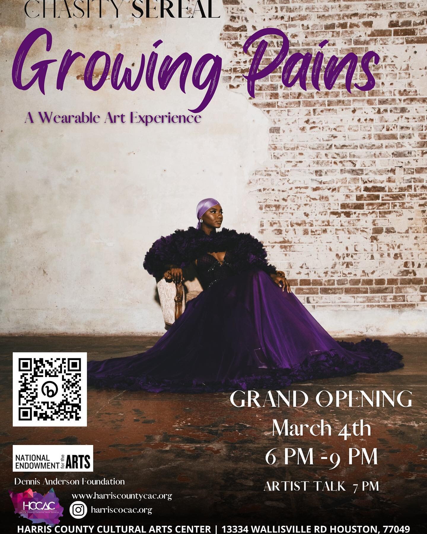 &ldquo;My goal is to bring an artistic expression when it comes to fashion design. I want my pieces to tell stories. I want them to be remembered.&rdquo;
 
We&rsquo;re excited to announce @chasitysereal &lsquo;s upcoming exhibition, #GrowingPains, is