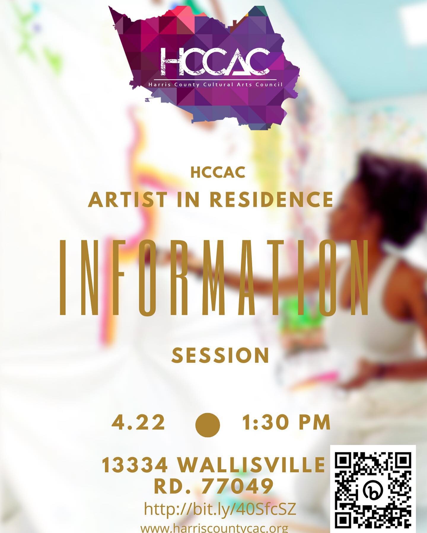 Interested in discovering more about joining our upcoming class of resident artists? We are excited to announce that #HCCAC is hosting an Artist In Residence Information Session and we would love for you to attend!

Attend our session on Saturday, Ap