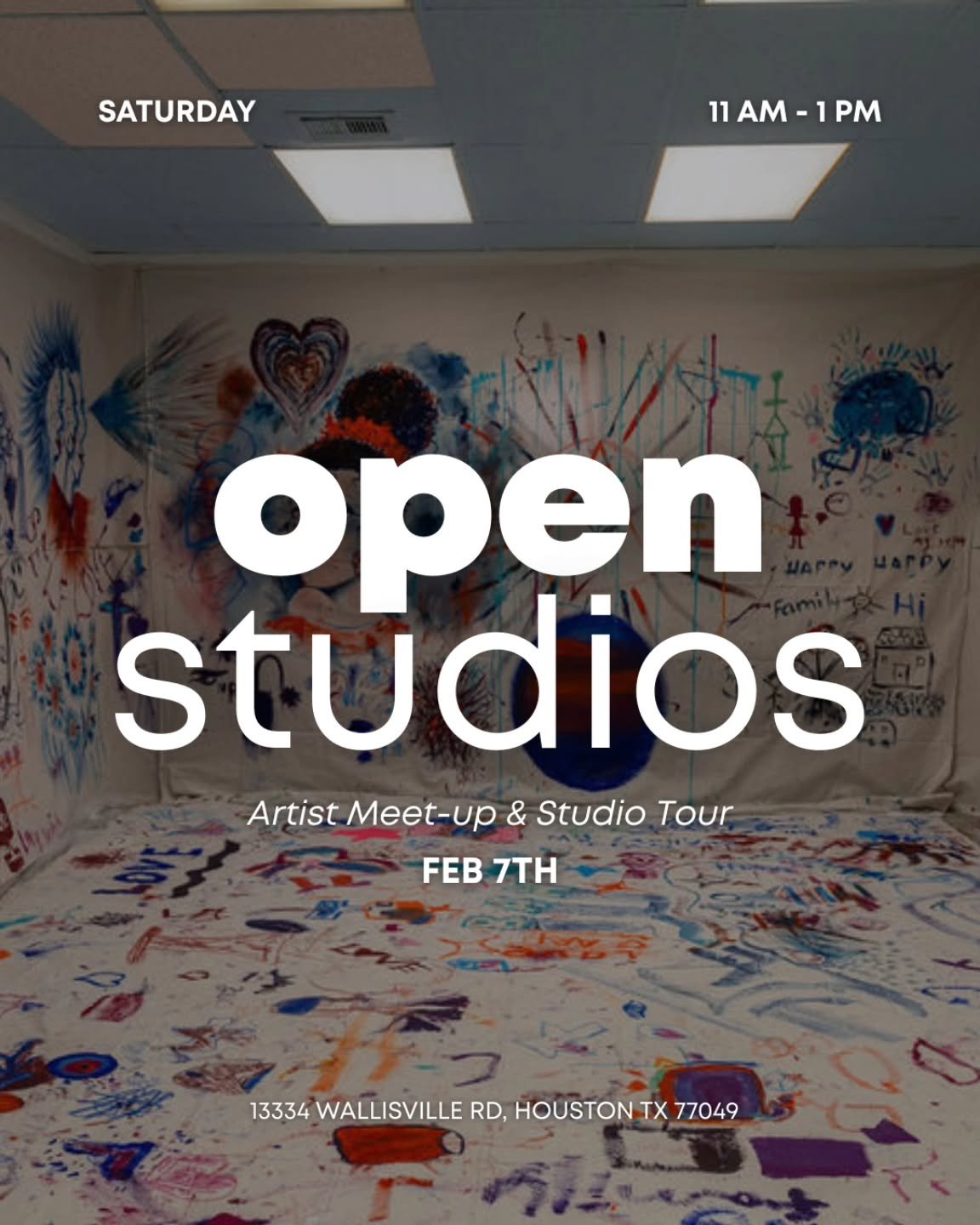 Open Studios are back 🎨

Join us Saturday, February 7 from 11AM&ndash;1PM for an open studio experience with our current Artists in Residence.

Meet the artists, see works in progress, and get a behind-the-scenes look at what&rsquo;s being created i