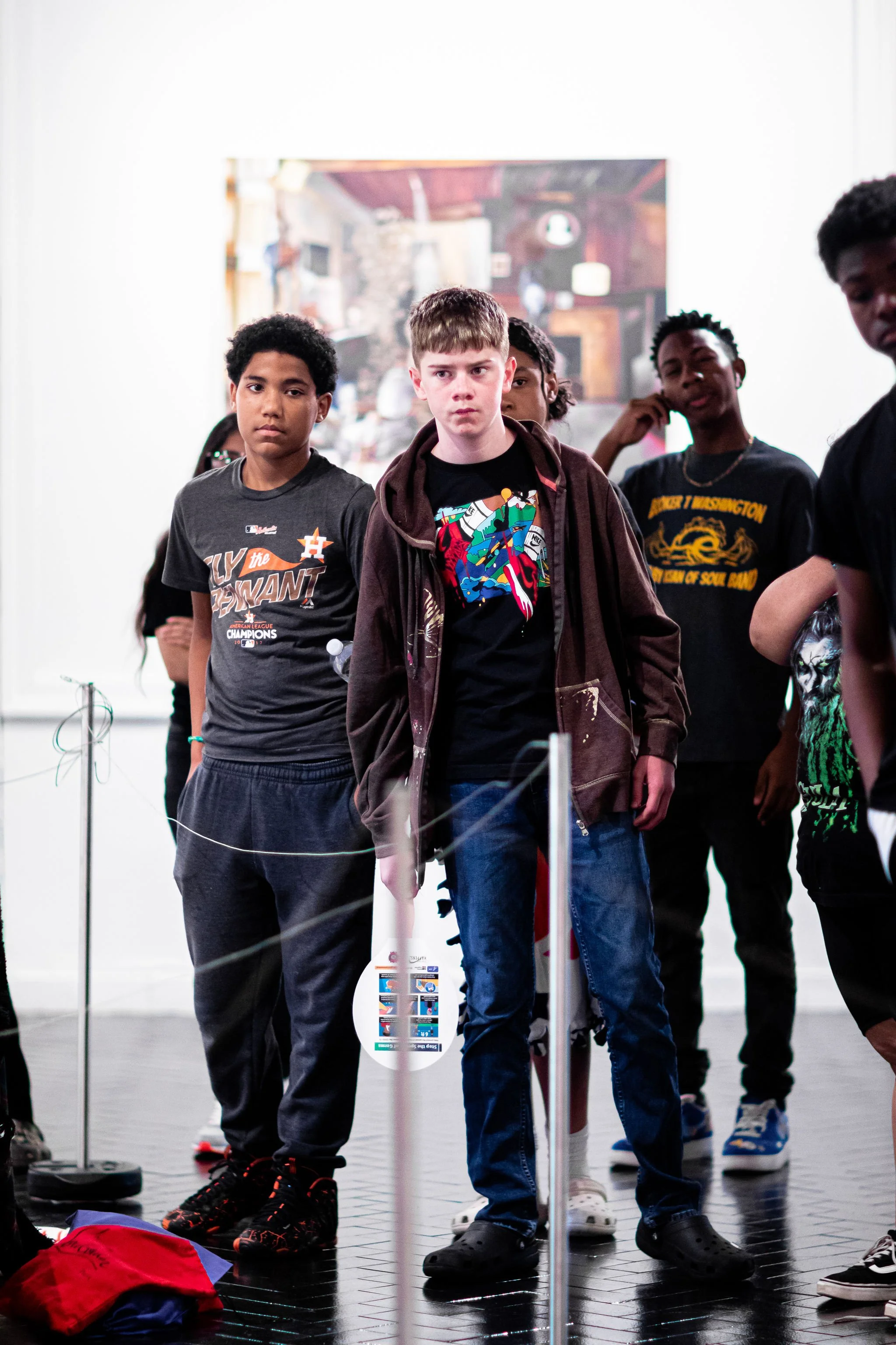 
Boys engaging in "Mental" exhibit.