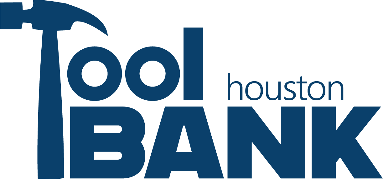 Houston Tool Bank logo with a hammer design.