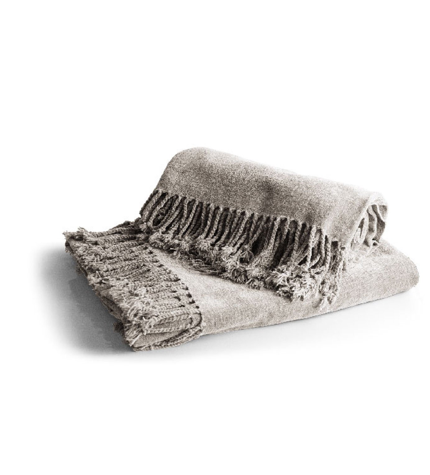 Fringed Sand Throw Blanket
