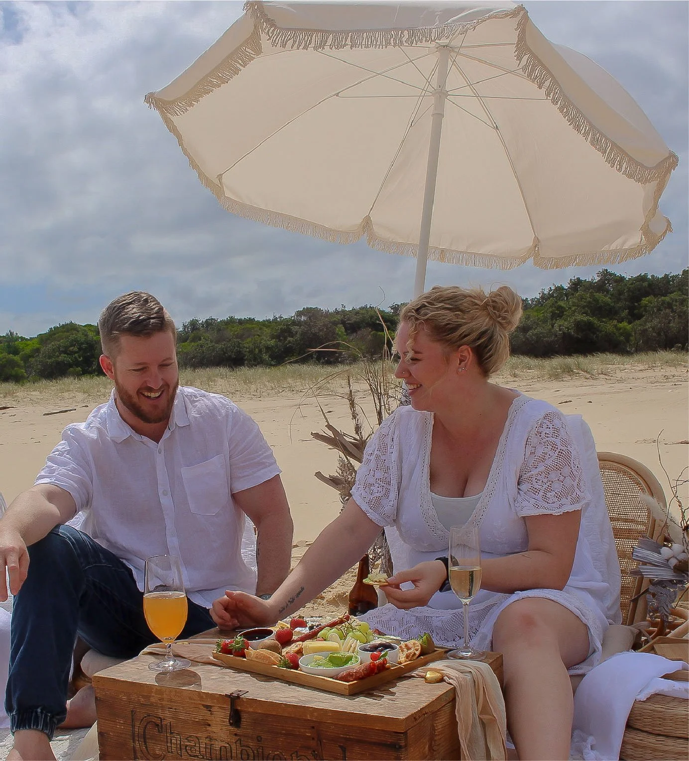 Cream Beach Umbrella - Action.jpg