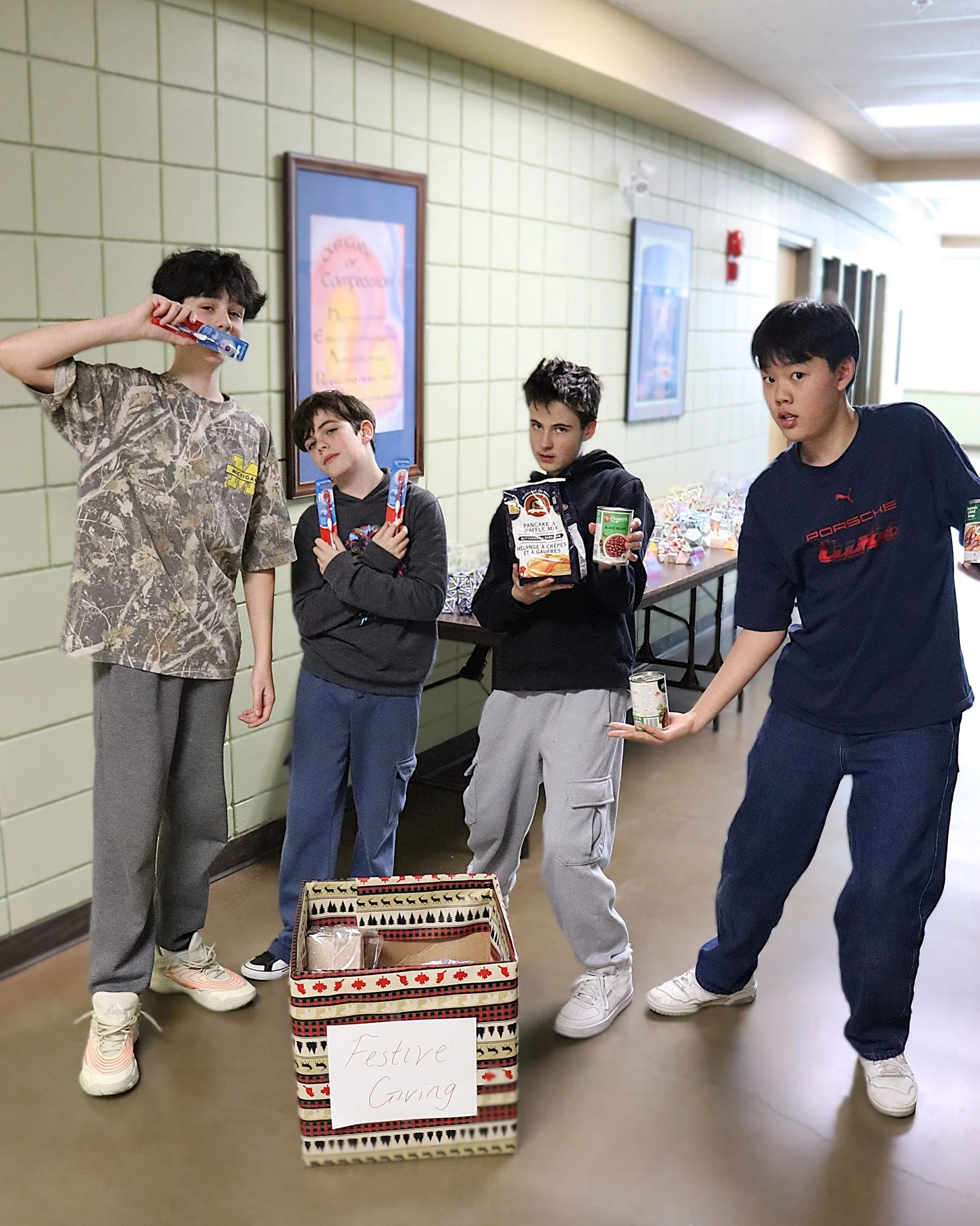 Our Festive Giving Drive is underway!

We're collecting donations for the wonderful clients of Elements CMHC. Your generosity makes a huge difference this holiday season.

Please drop off your contributions in the school's designated boxes by Monday,