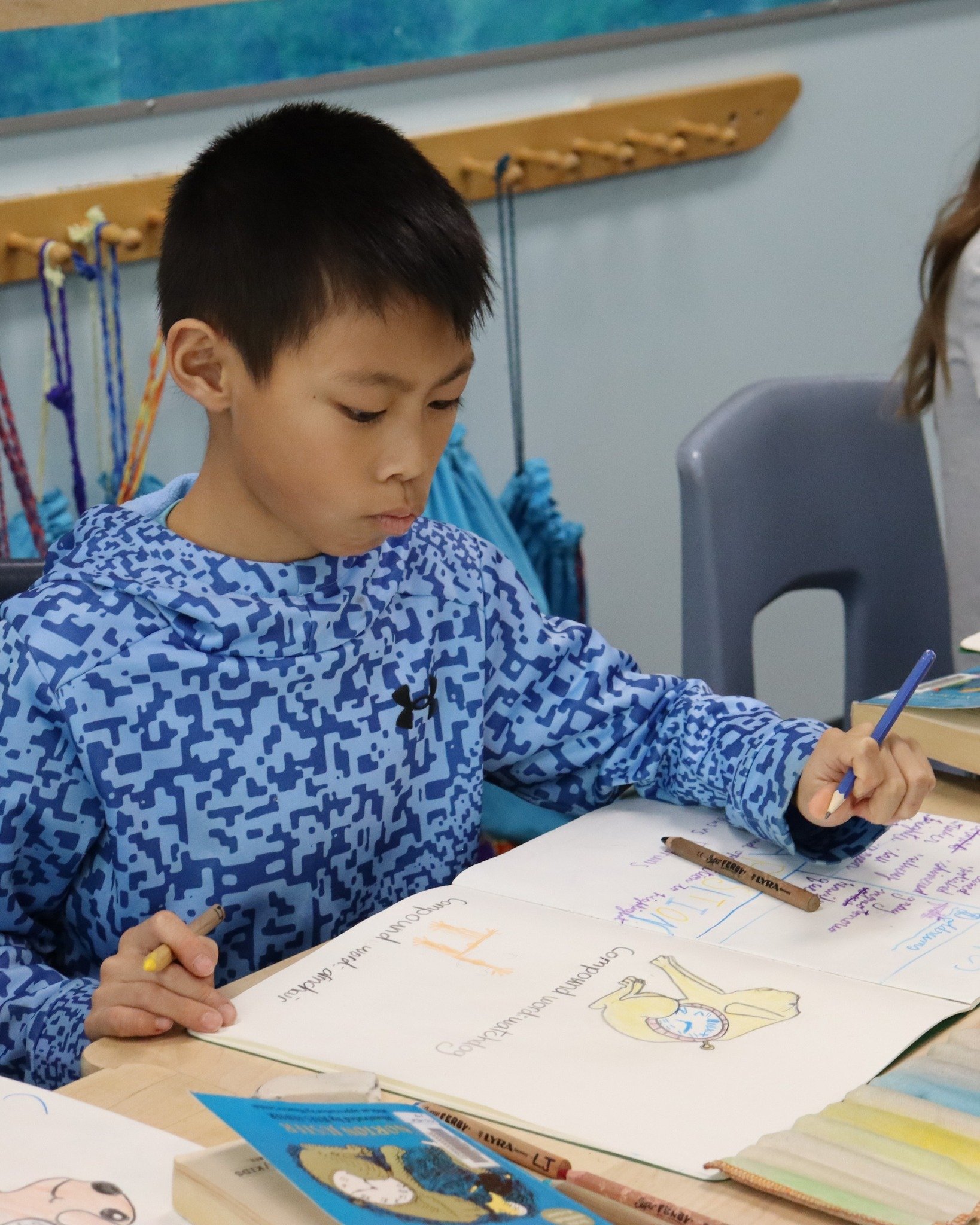 There is a unique kind of magic that happens in a Waldorf classroom when language meets art. This week, Class 5 dove into the world of compound words, but they didn't just write them, they brought them to life!