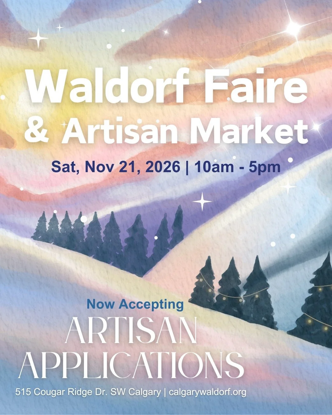 Attention all local artists, design enthusiasts, and handcrafters! Our annual Waldorf Faire is around the corner, and we are still accepting applications for our artisan market.

If you create beautiful handmade goods, fine art, or special seasonal g
