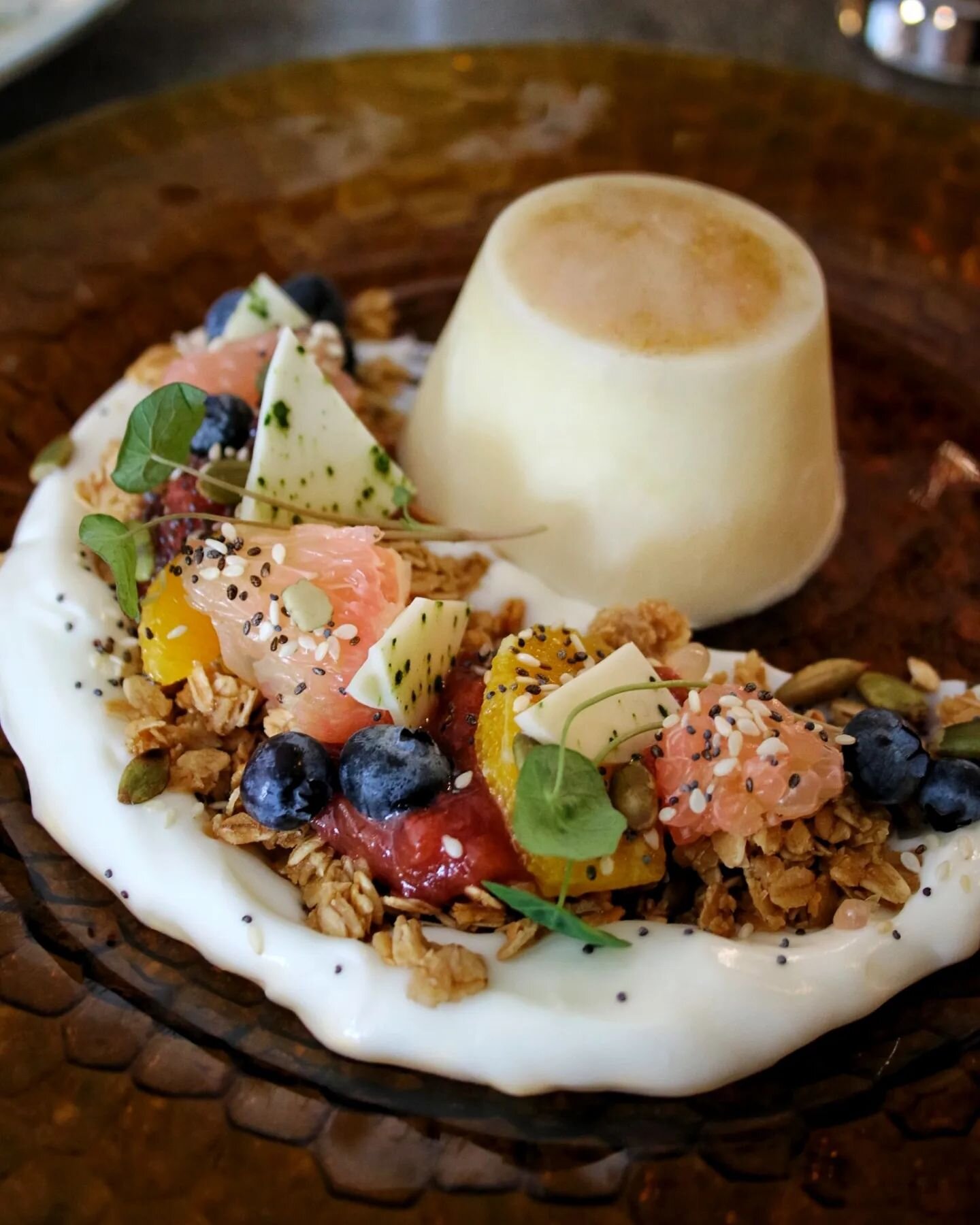 Four words to get you excited for brunch this weekend: Orange Cardamom Panna Cotta 😍

Honey roasted granola? Yes, please! Greek yogurt? Sign me up! And that green tea white chocolate? I can't even handle it.

It's like the perfect combination of swe