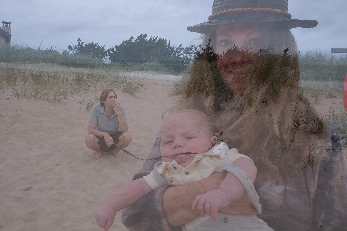 A mama&rsquo;s  he❤️rt double exposed with Alexander and Simon Henry #son #grandson #love #beachlife