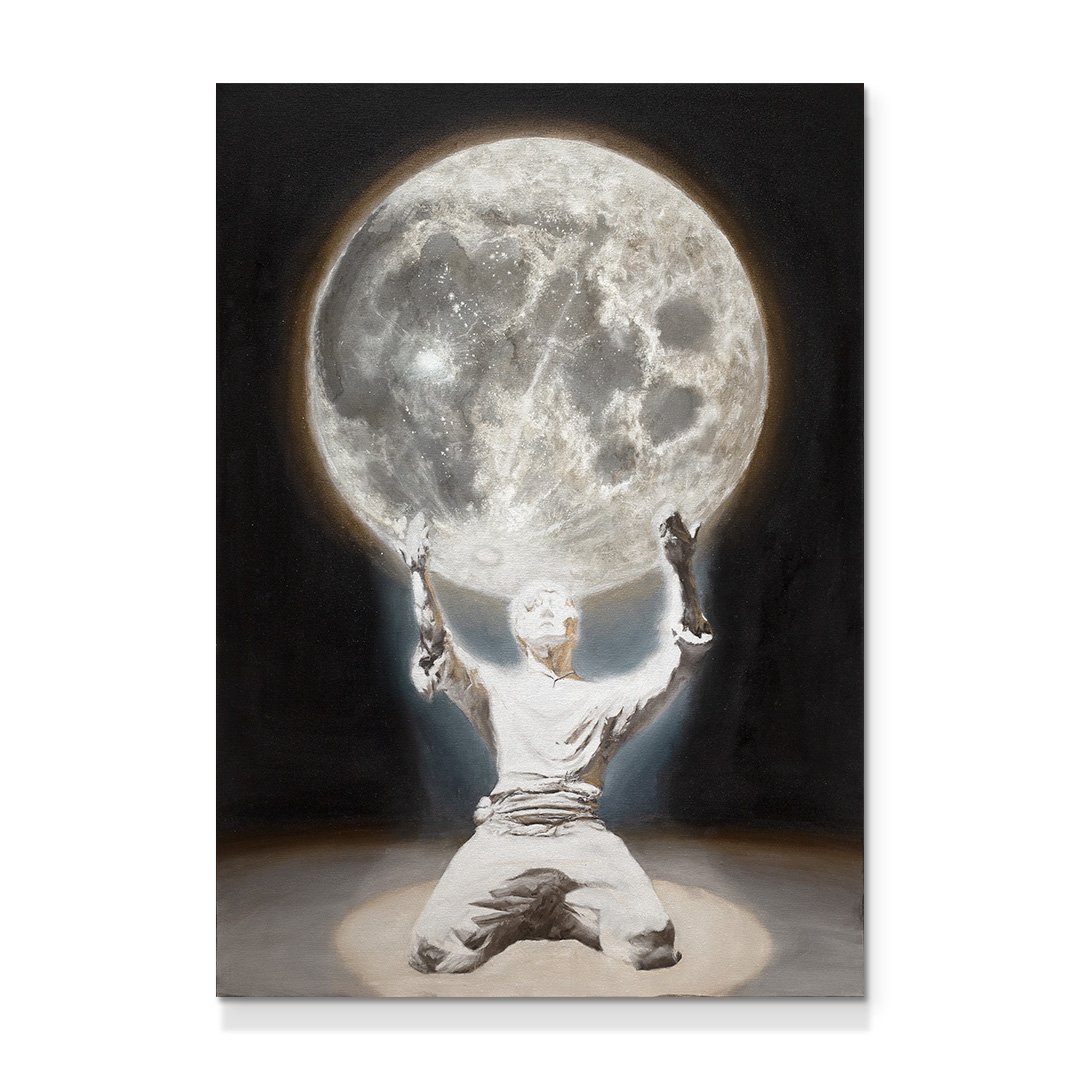 Bulan Junjong
Oil on canvas 
122cm x 86.5cm 
2023