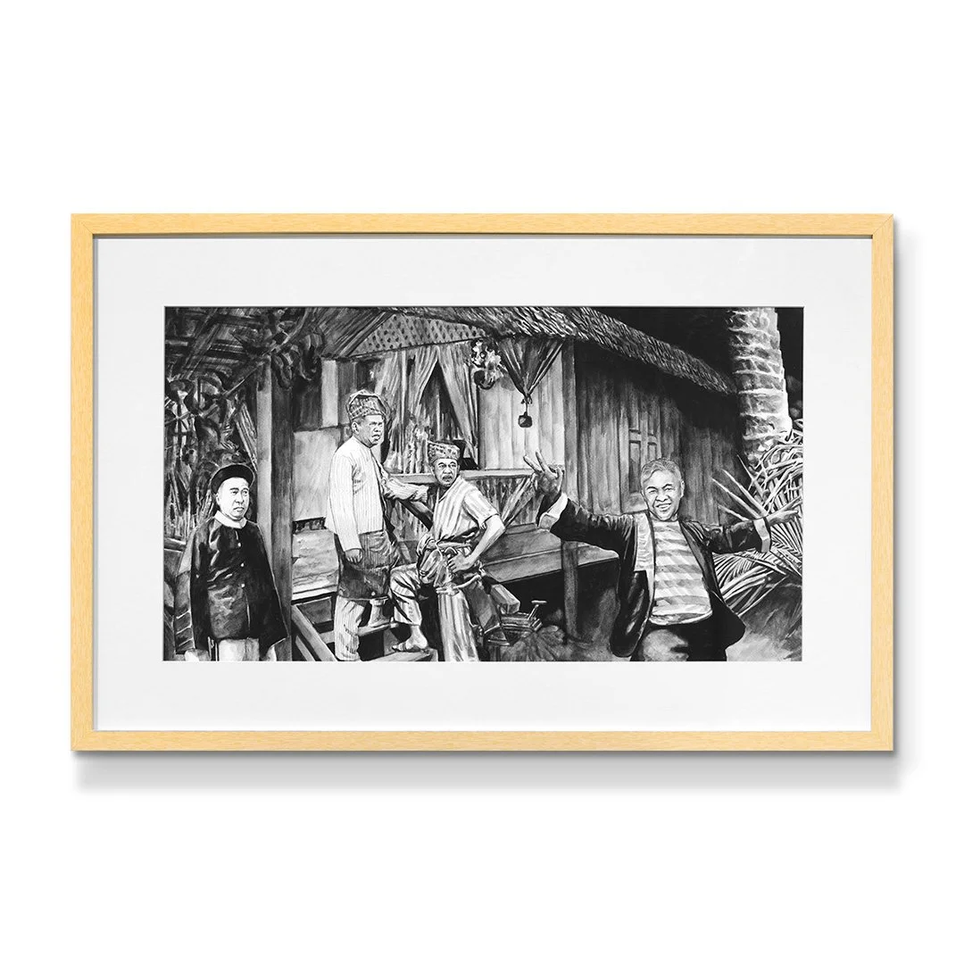 Erti Kemerdekaan
Watercolour on paper 
50cm x 77.5cm
2023