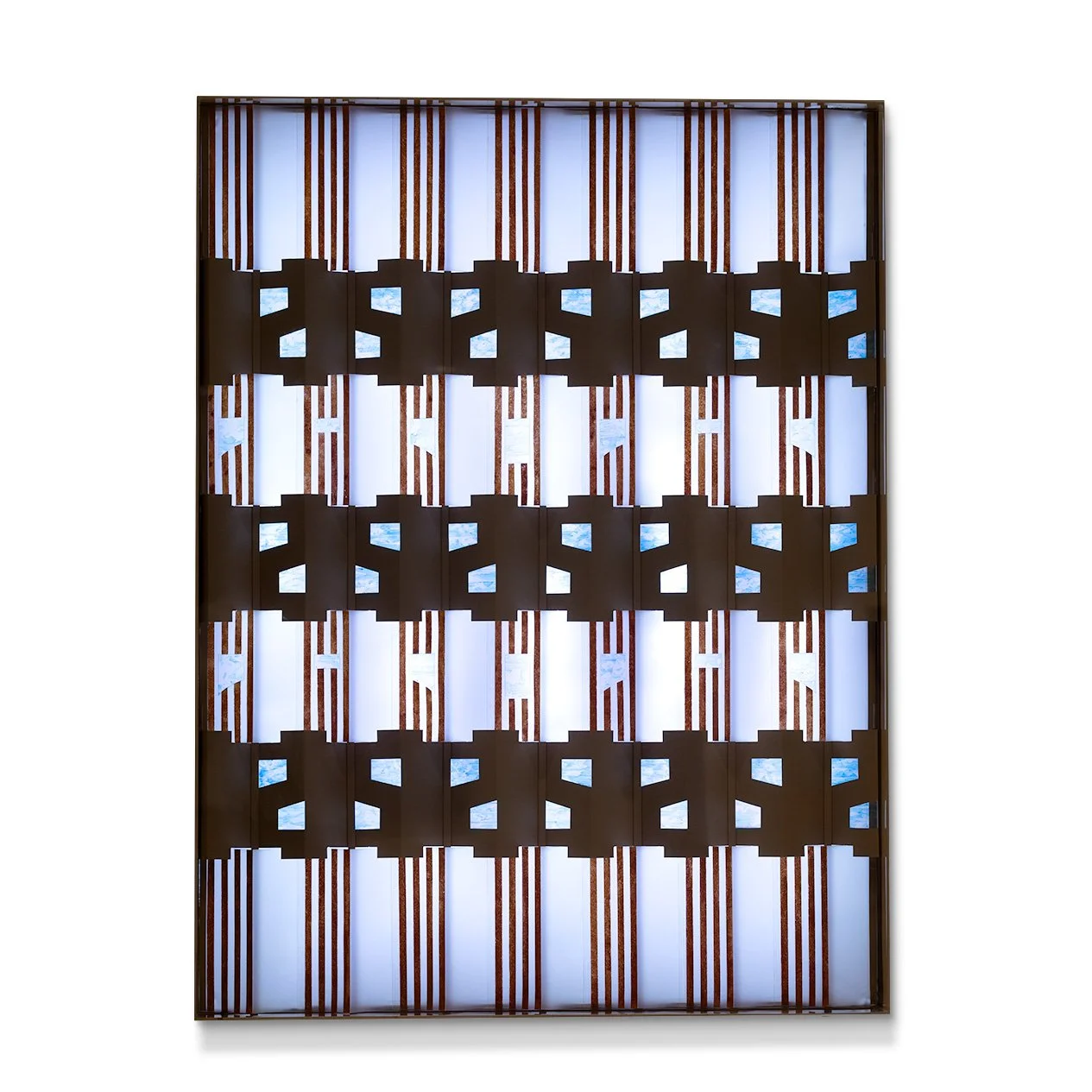 When the sky was broken
LED light box, glass paints on 
transparent sheets, colour cards, 
pp sheets, glue, double-sided tape
123cm x 93cm
2022