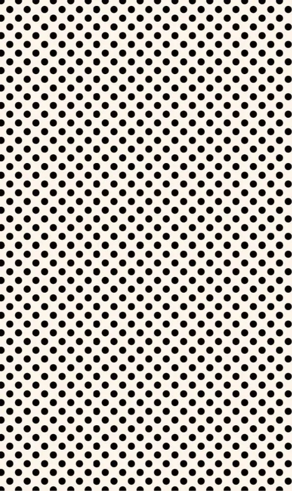 Optical illusion pattern with black dots and curved lines creating a symmetrical, wavy, and geometric visual effect.