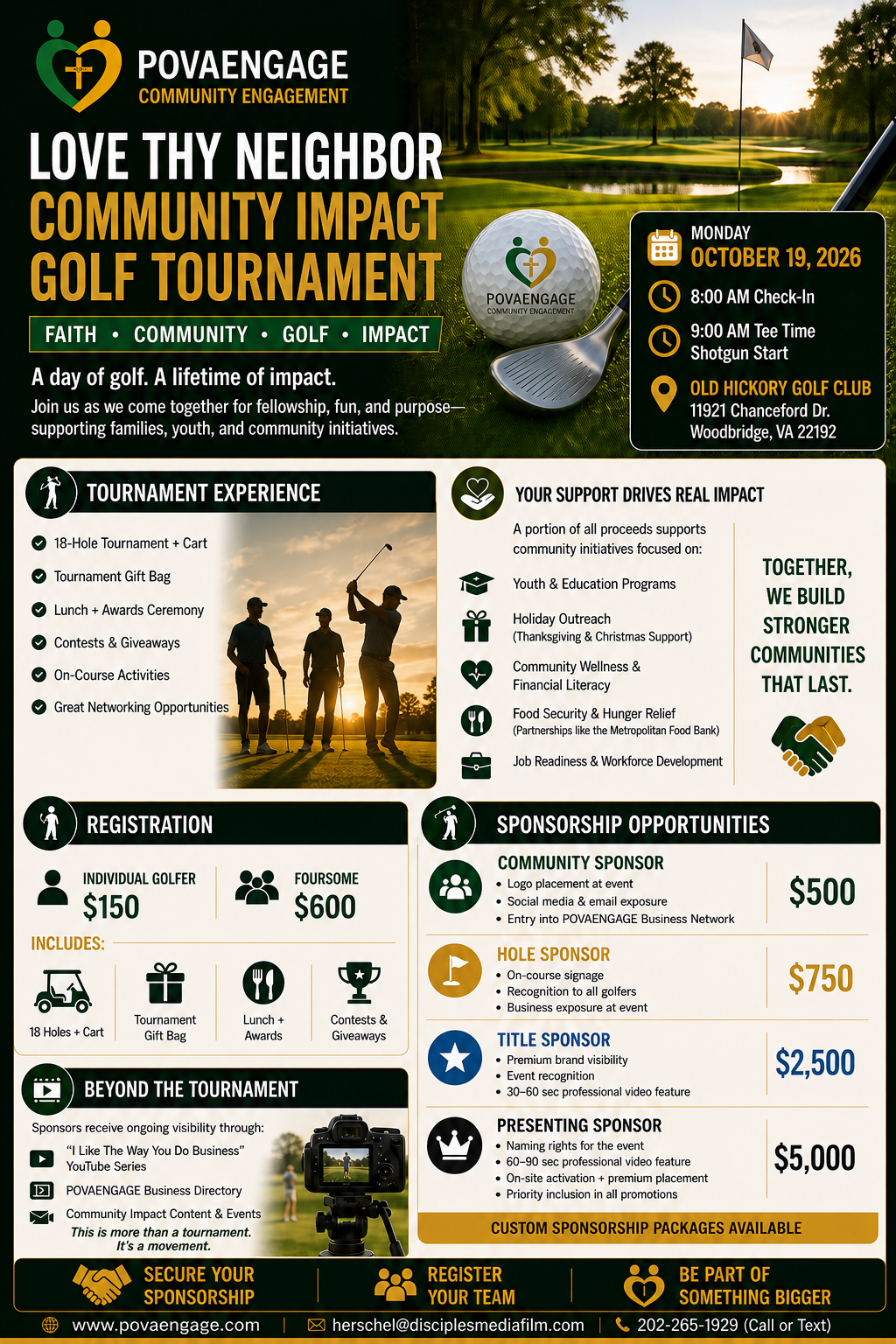 Single Golf Registration