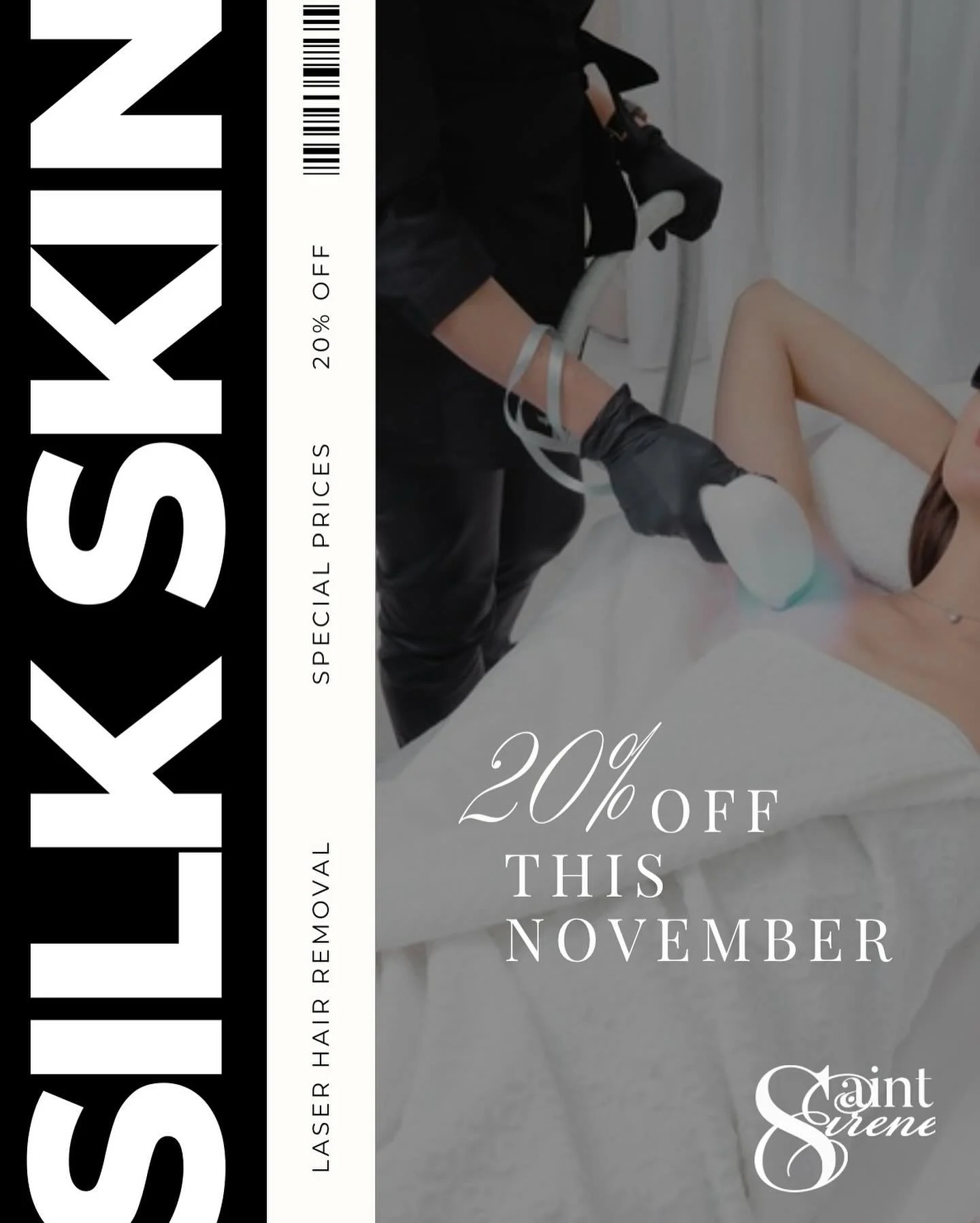 BLACK FRIDAY JUST GOT SMOOTHER!🖤

That's right! Extend the savings and secure that Silky-smooth skin you deserve. For the rest of November, get 20% OFF all hair removal services and packages!

Say goodbye to unwanted hair and hello to effortless bea