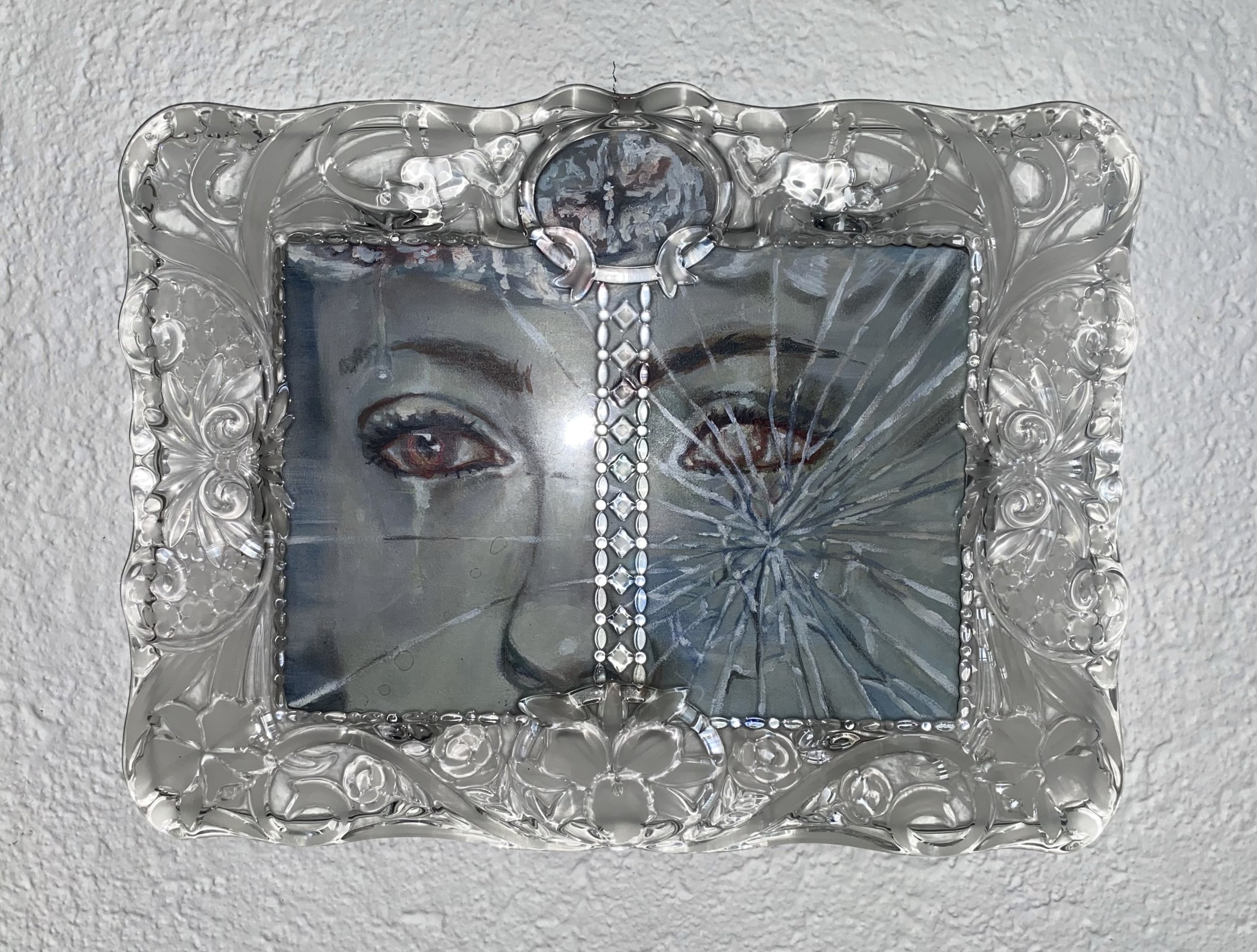 Cataracts, 36 x 28.5 cm, acrylic on canvas, glass frame