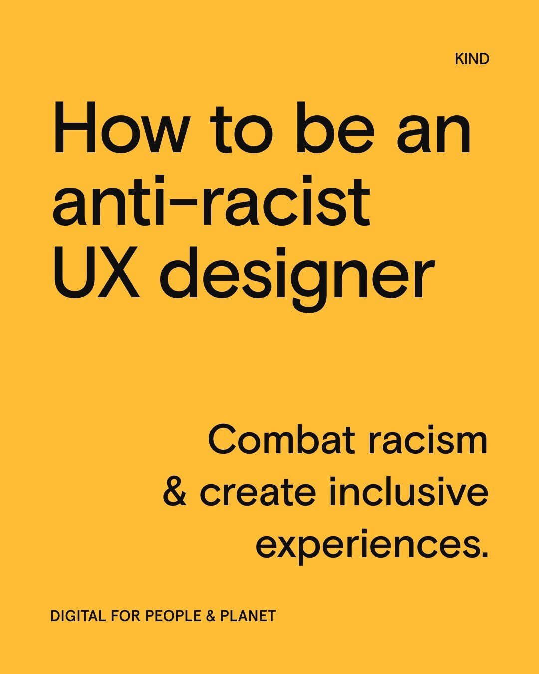 As UX designers, it's our responsibility to advocate for inclusion and diversity. 

Speak up and use your voice to push for change within your organisation and the design community. Together, we can create a more inclusive and fair future.

Let me kn