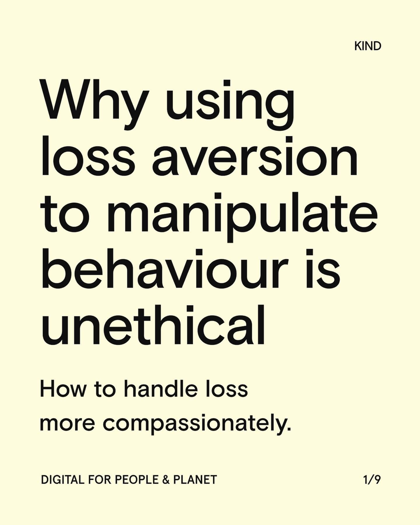 Loss aversion is a concept which describes how we fear losing things, we find loss psychologically painful and this motivates us to avoid it.  Unfortunately, leveraging loss aversion to increase sales and reduce churn is commonplace. It can look like