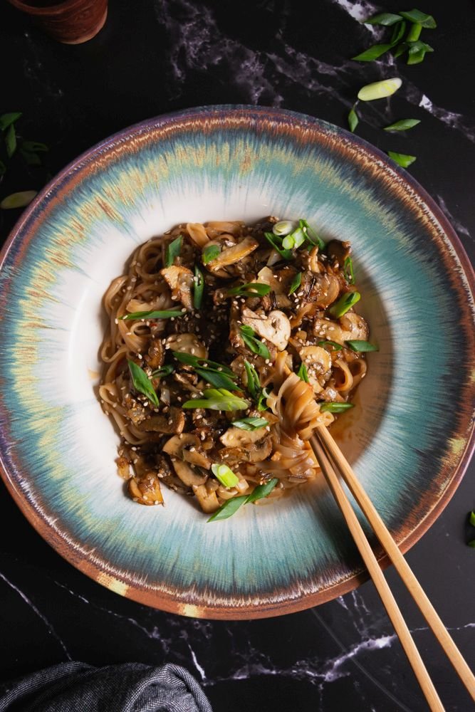 Noodles with Caramelized Mushrooms