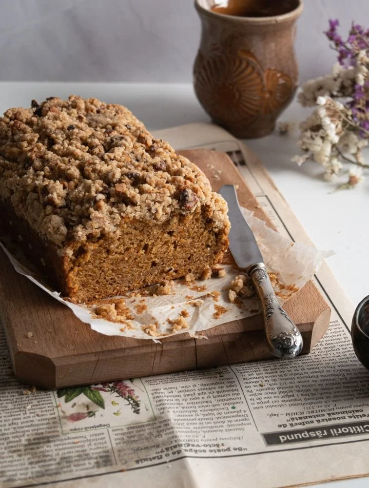 Chec cu cartof dulce și streusel