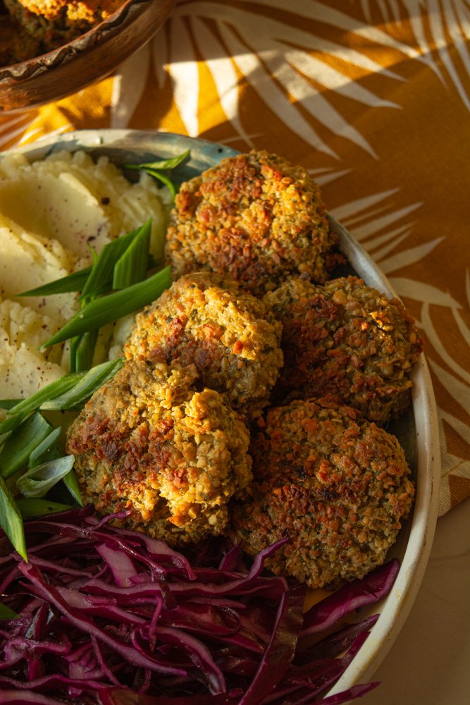 Crispy baked falafel