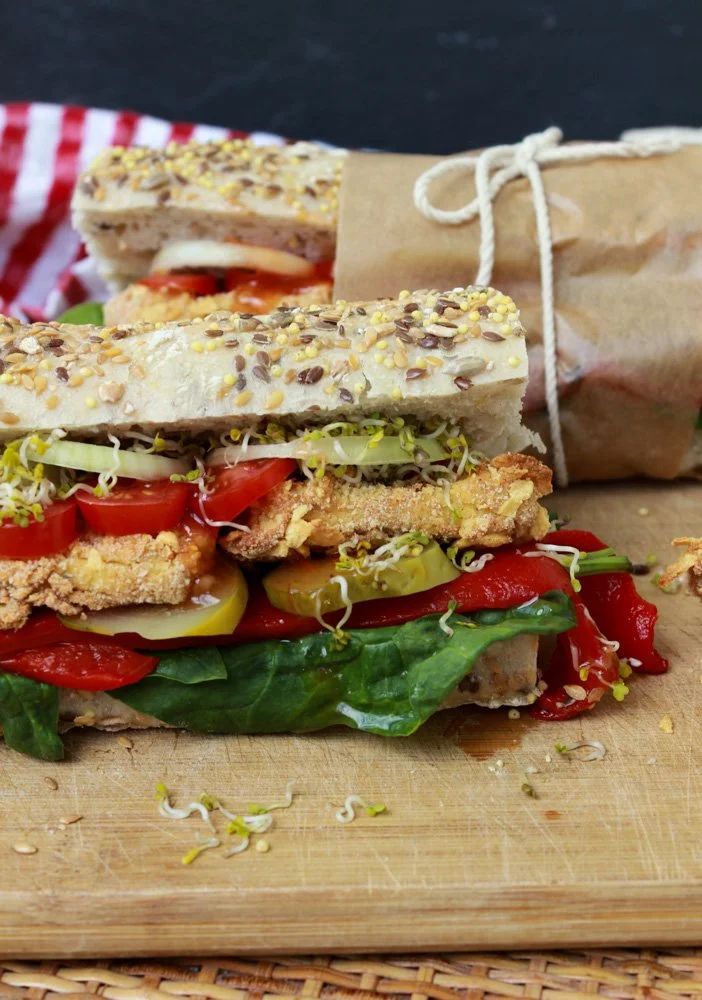 Crispy tofu sandwich