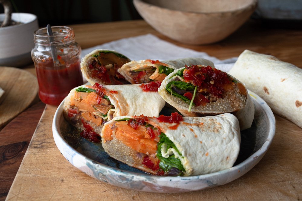 Wrap cu Cartof dulce și Quinoa