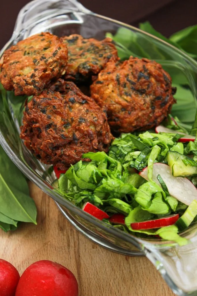 Chiftele de cartofi cu leurdă