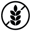 Black and white icon of a wheat stalk enclosed in a circle.