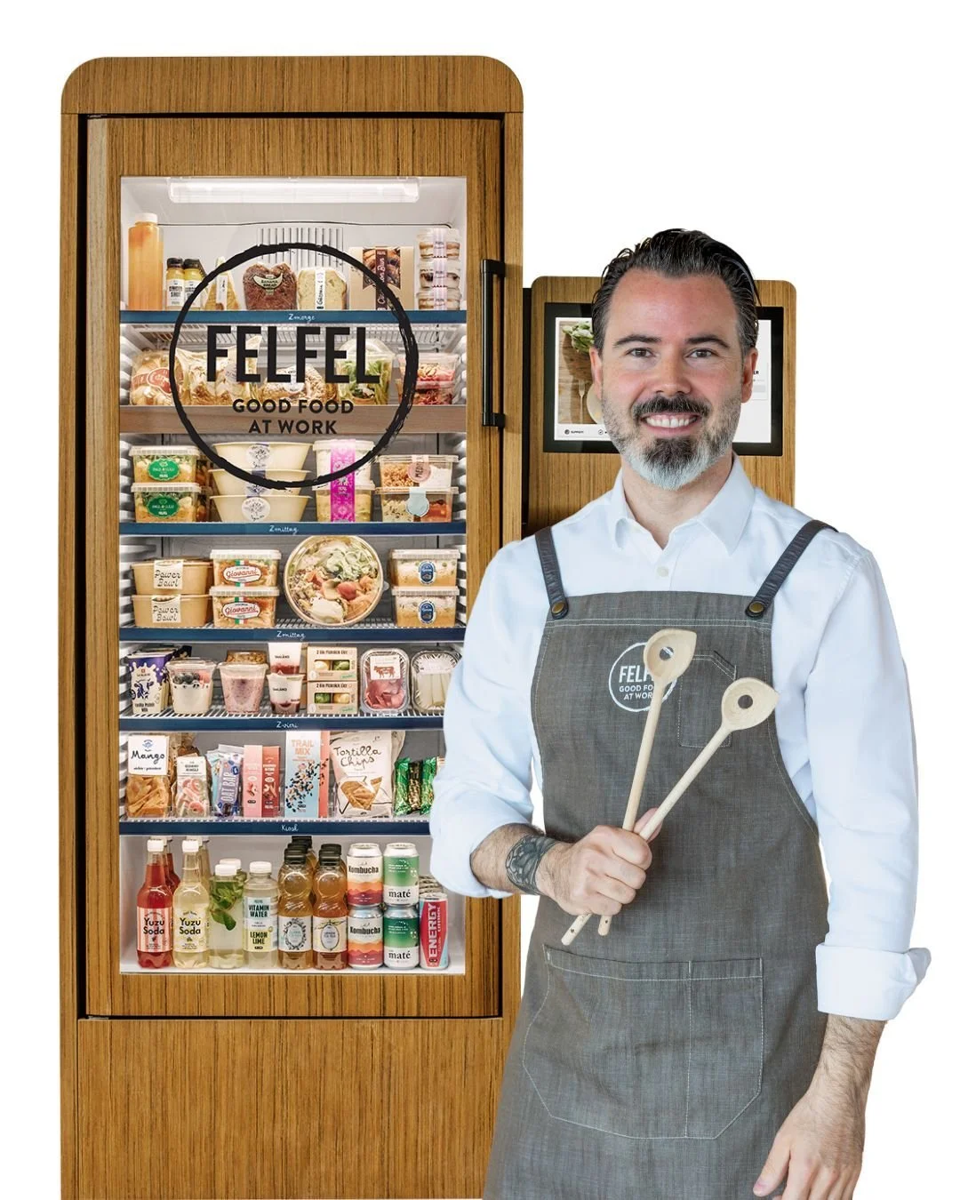 FELFEL Food Scout Nikola, who selects local partner chefs and small-scale producers for the dishes in the " FELFEL " fridge.