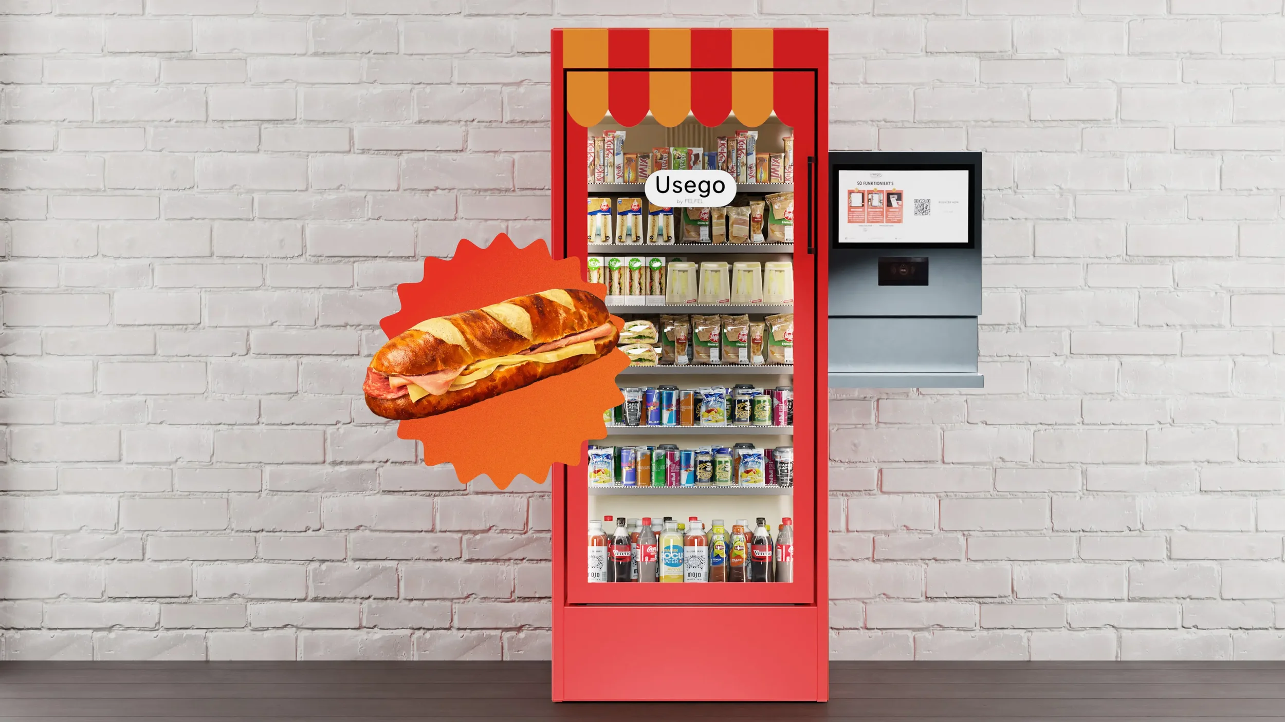 Un réfrigérateur intelligent remplace la cantine pour fournir des sandwichs frais dans les entreprises