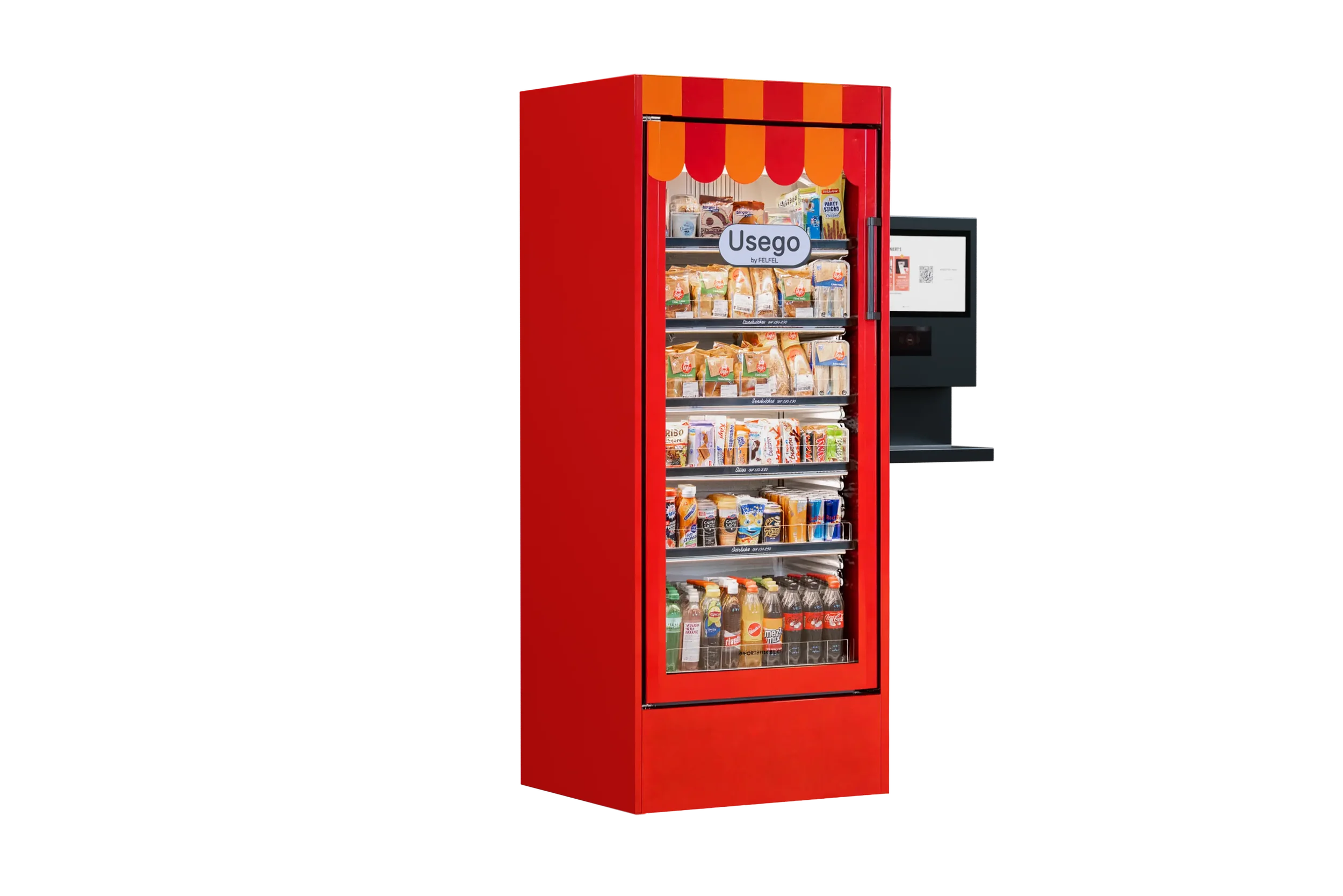 Réfrigérateur Usego Sandwich rempli de plats chauds au bureau, disponible 24 h/24, 7 j/7