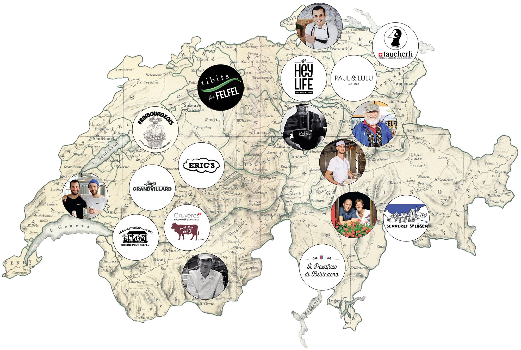 Les cuisiniers partenaires de FELFEL en Suisse - des recettes authentiques et une cuisine régionale pour tous les goûts