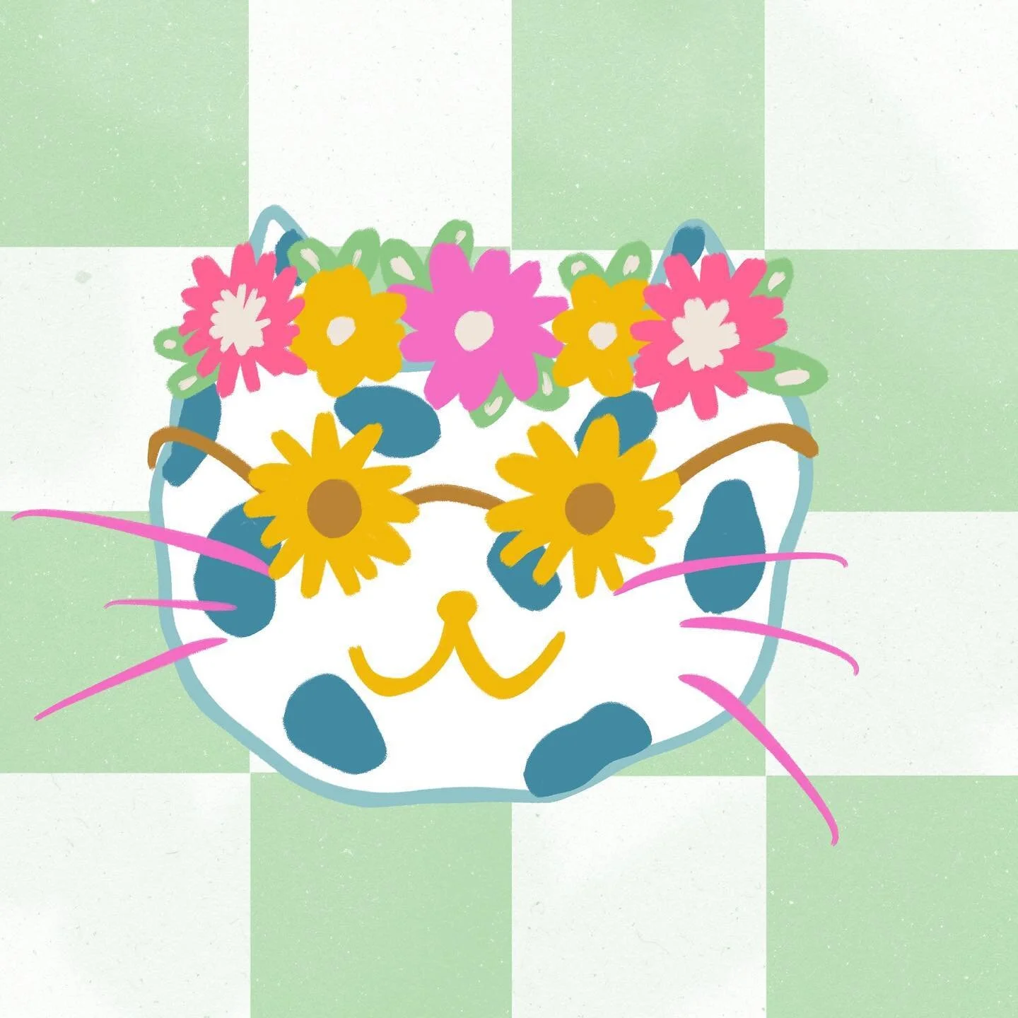 next up in my cat series - meet flower crown kitty 🐱💐
.
#createeveryday #illustratorsoninstagram #funkycat #funkycats #catsdrawing #creativecommunity #graphicdesign #illustration #illustratorsoninstagram #illustrationdrawing #womenofillustration