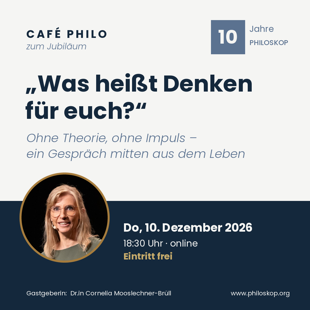 Café Philo: 10 Jahre PHILOSKOP
