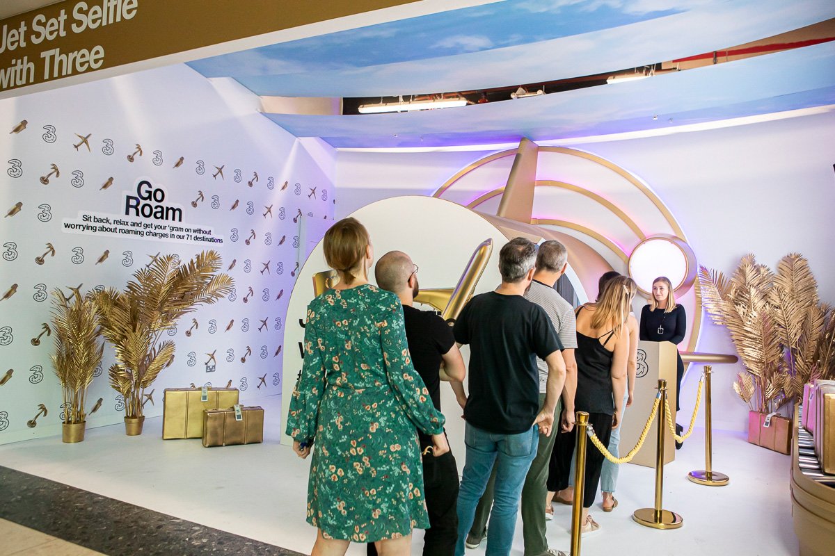 Three Mobile - Airport theme activation- Event Marketing Agency