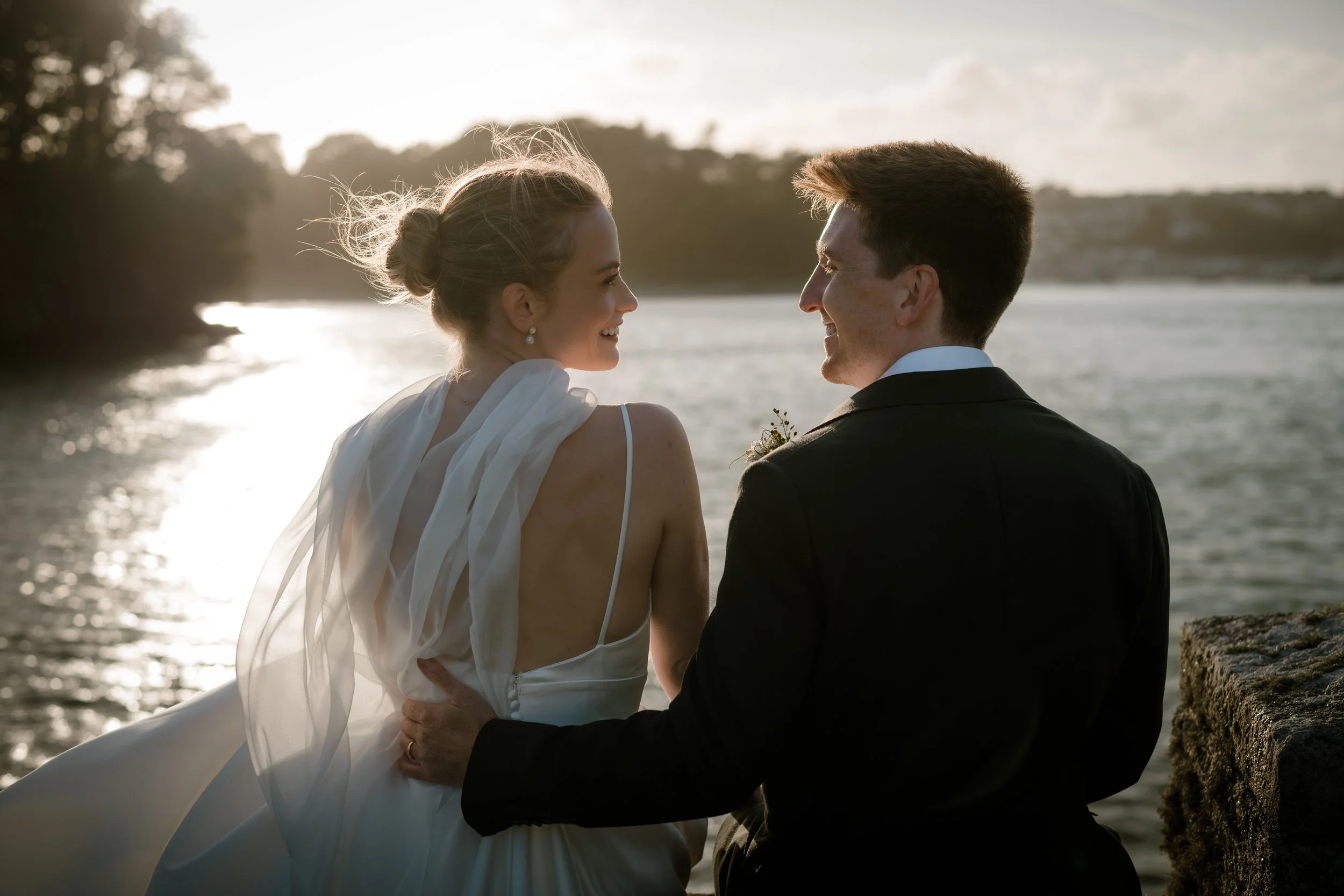 Elegant bridal makeup and hairstyling by Nandi Kai, creating a natural, timeless look for a modern bride.