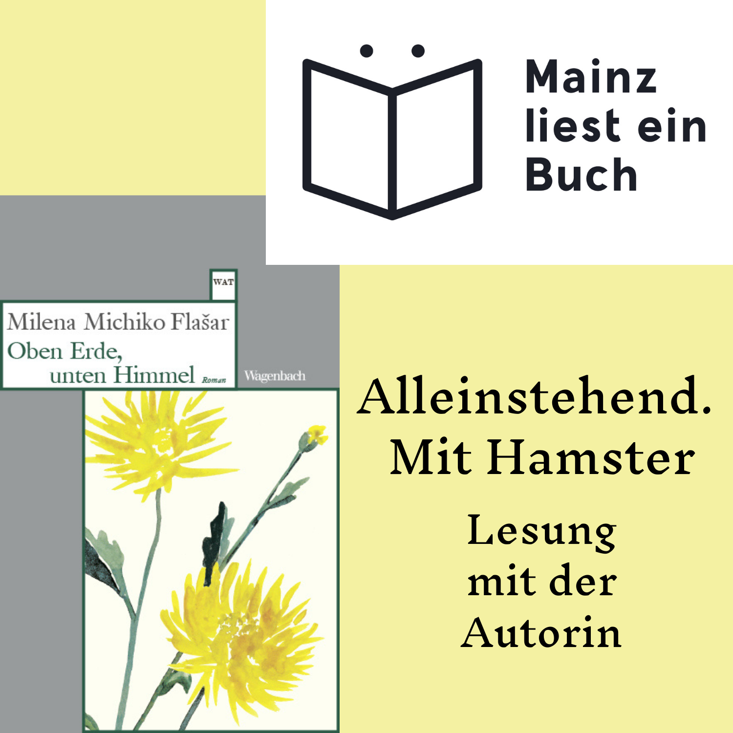 Alleinstehend. Mit Hamster.