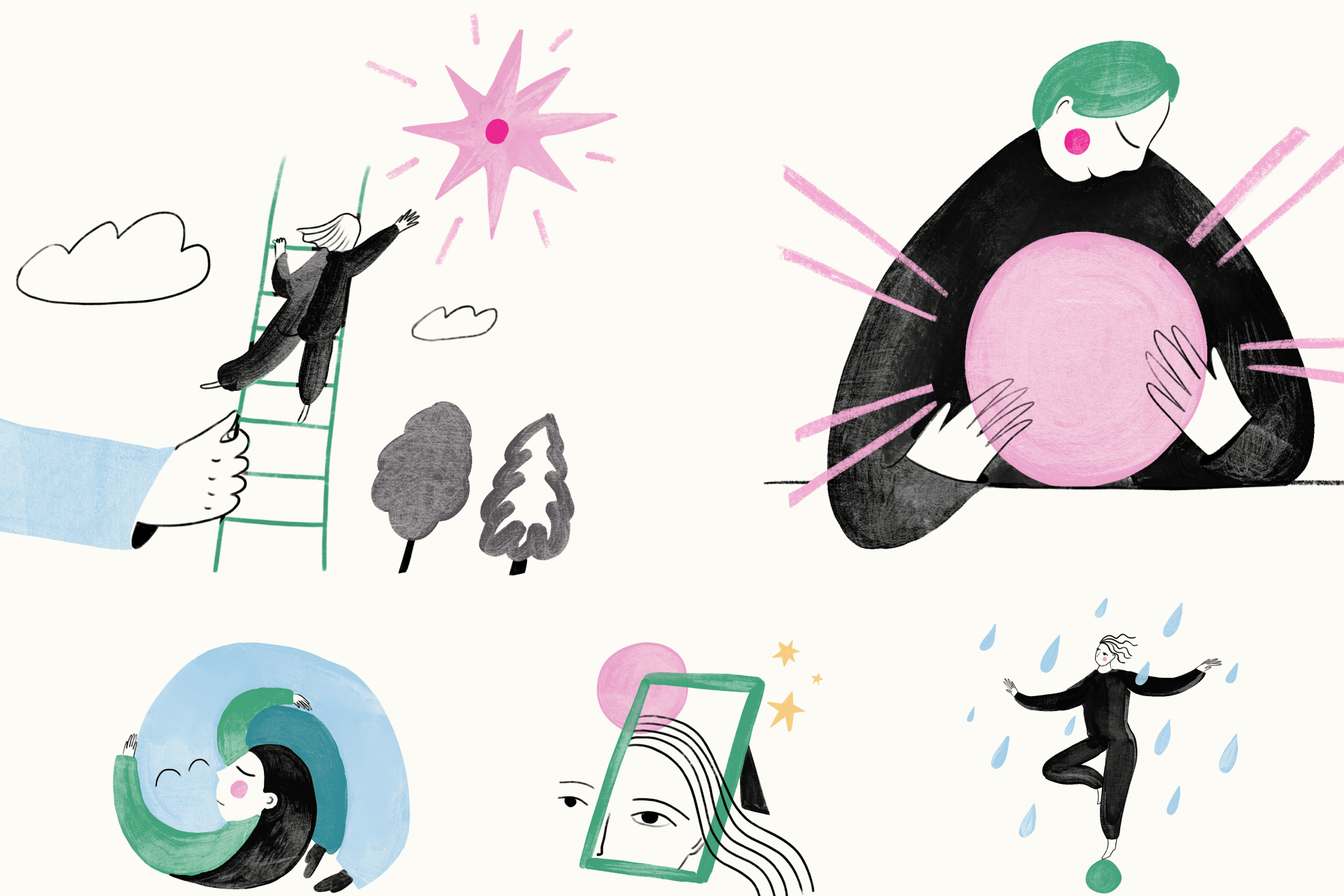 Life Coach Illustrations, Mental Health Illustrations