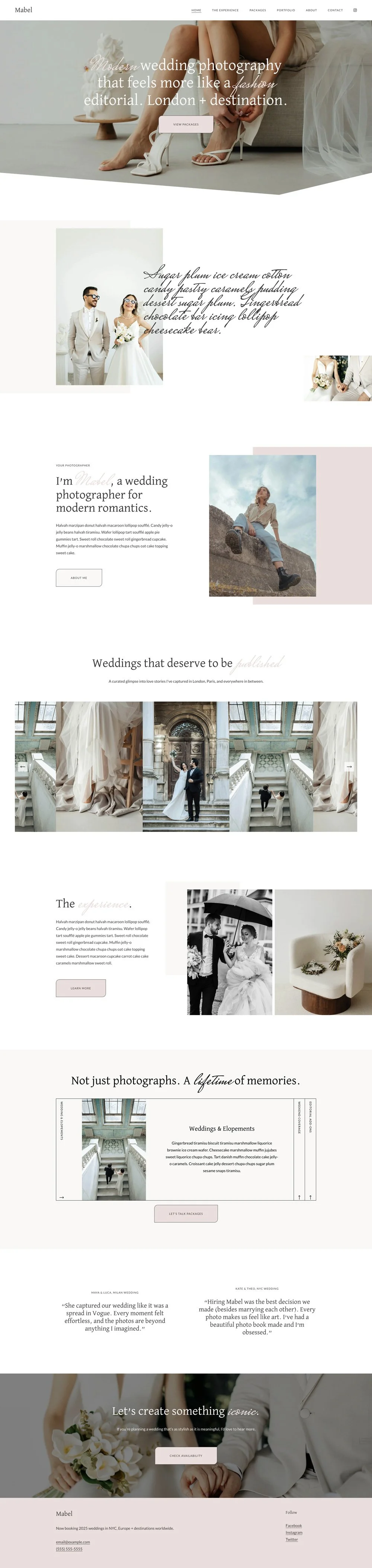 Squarespace website template UK