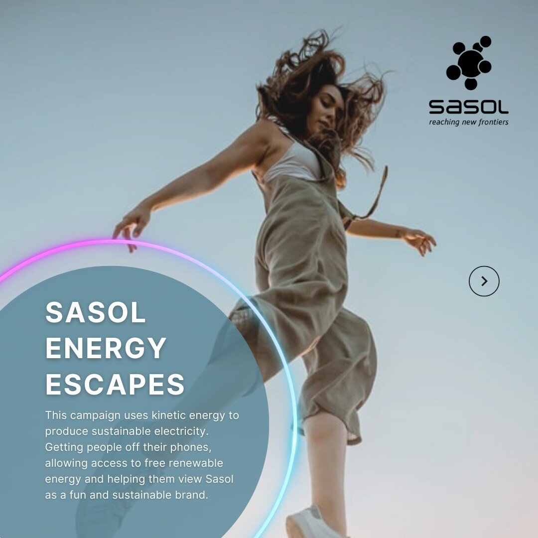 Fun is often the last thing associated with energy and chemical companies. However, Sasol has many efforts to curb climate change, partaking in sustainable practices that benefit future generations.

This campaign will engage with Gen-Z and Millennia