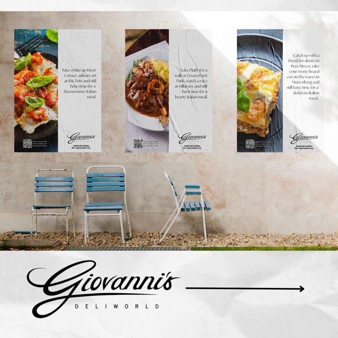 Capetonians are known for being laidback. This campaign for Giovanni's Deliworld aims at providing a laidback solution to the bustling lives of many Capetonians where cooking is the last thing on their mind. ✌🏄&zwj;♂️🚠

Giovanni's is an authentic I