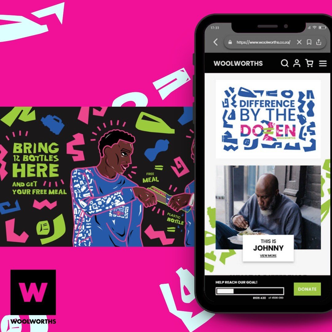 How can a dozen bottles create a difference? 🤔

This integrated campaign created for Woolworths allows the public an opportunity to support a sustainable solution towards the homelessness crisis in South Africa. Underprivileged individuals can excha
